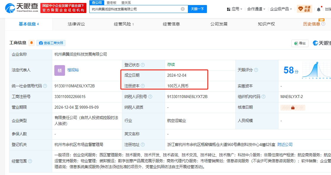 杭州鼎翼低空科技发展有限公司 百科(图1)