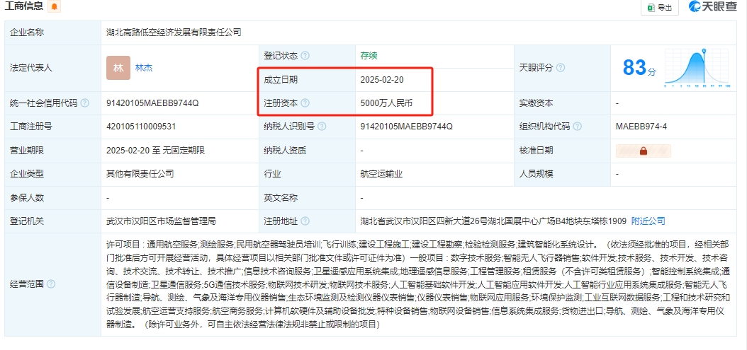 湖北高路低空经济发展有限责任公司 百科