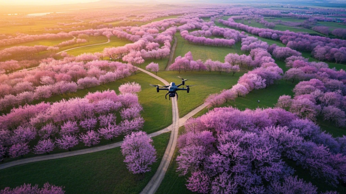 花海跃迁：崇阳野樱花的低空经济革命(图1)