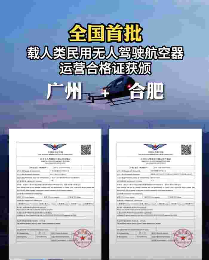 低空经济爆发，首批载人无人驾驶航空器获运营证，万亿市场开启(图3)