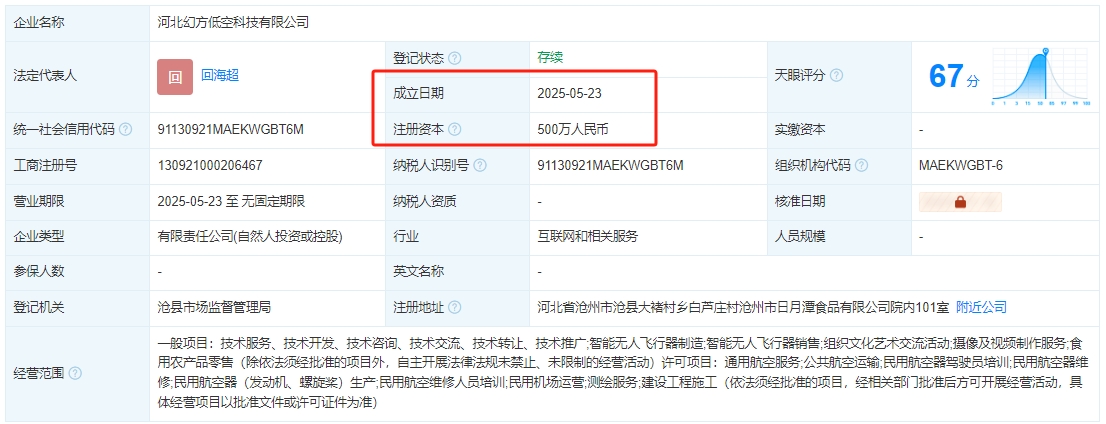河北幻方低空科技有限公司 百科