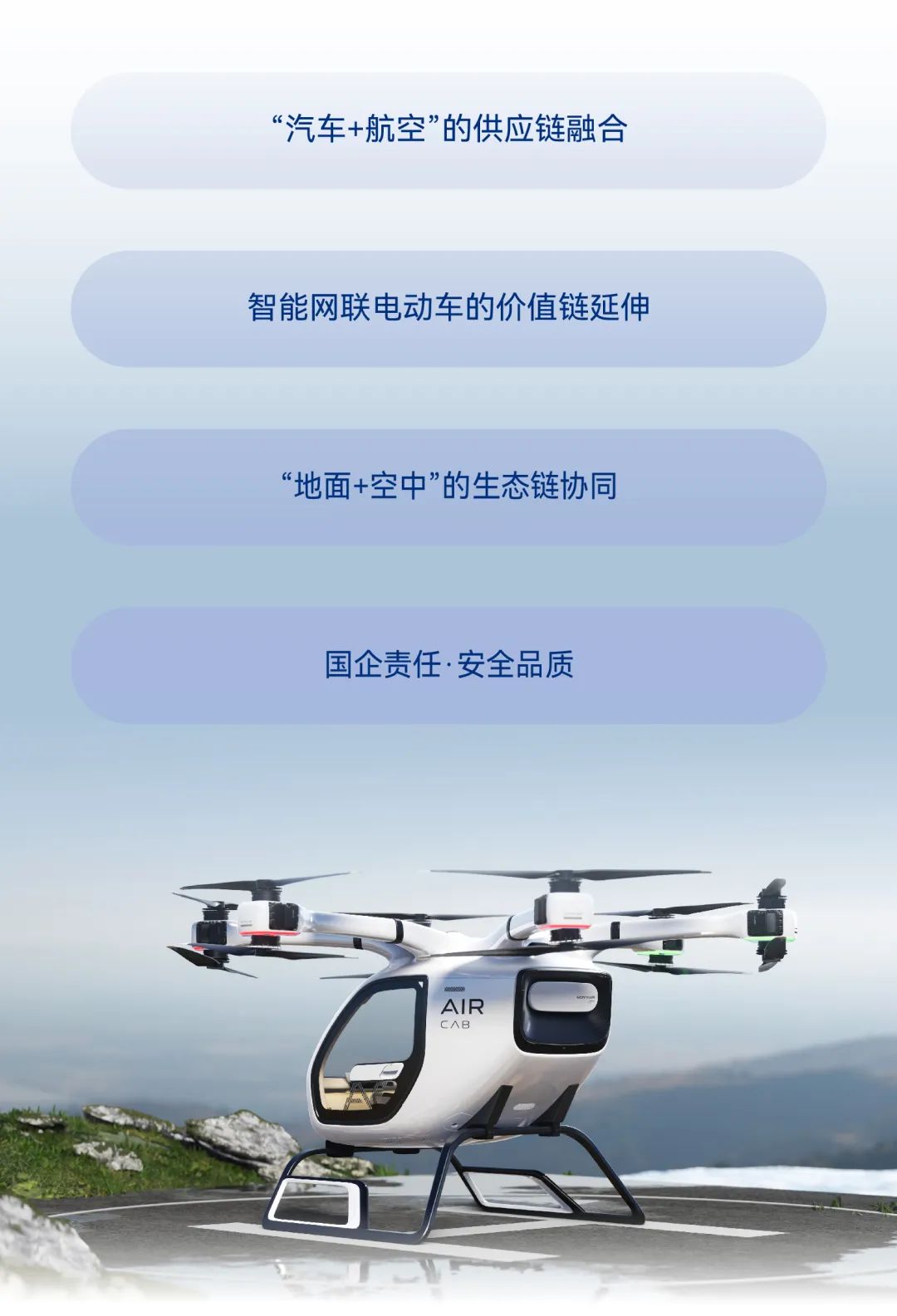 售价不超168万，广汽高域新型飞行汽车GOVY AirCab开启预订(图5)