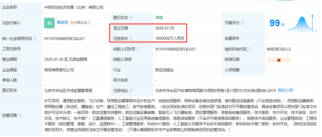 中领低空经济发展（北京）有限公司 百科(图1)