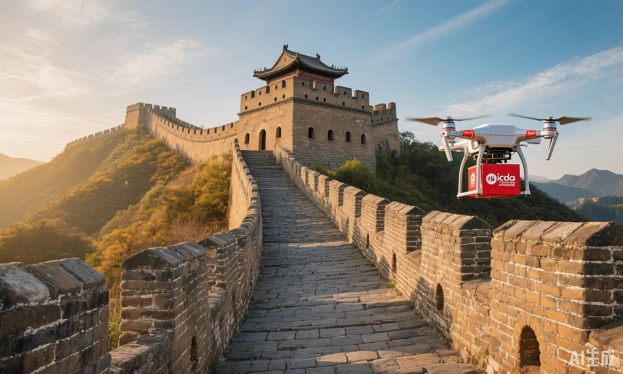 外媒热议长城无人机送餐，中国低空经济引领全球创新浪潮(图1)