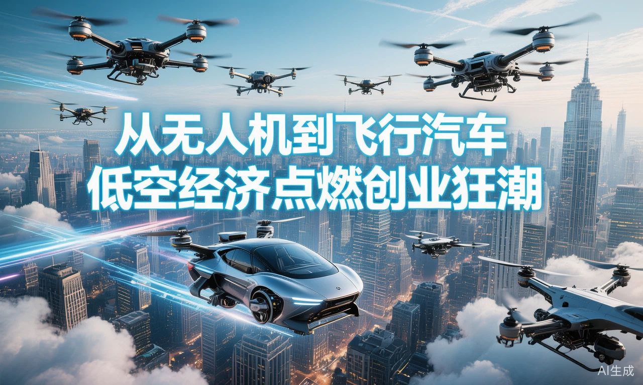 从无人机到飞行汽车,低空经济点燃创业狂潮(图1) 从无人机到飞行汽车,低空经济点燃创业狂潮(图1)
