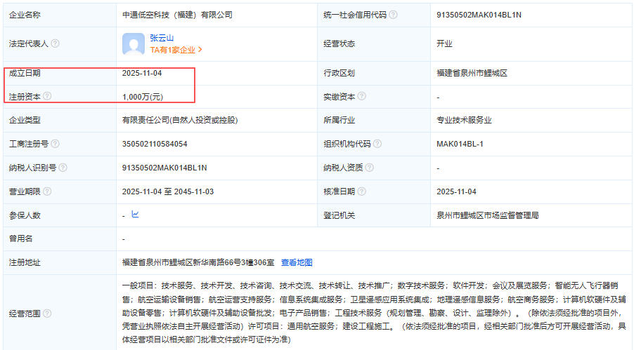 中通低空科技（福建）有限公司 百科(图1)