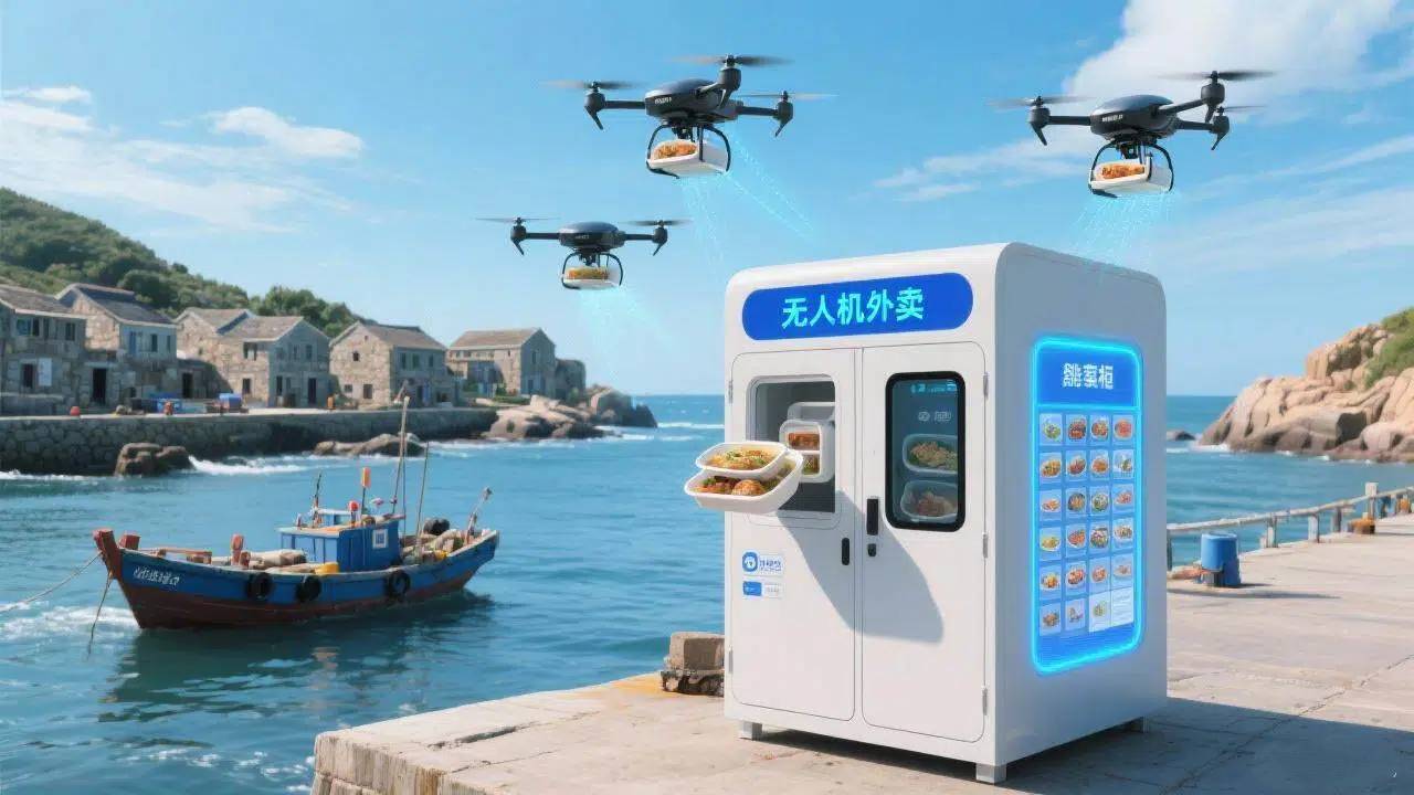 浙江花鸟岛首创无人机送外卖!(图1) 浙江花鸟岛首创无人机送外卖!(图1)