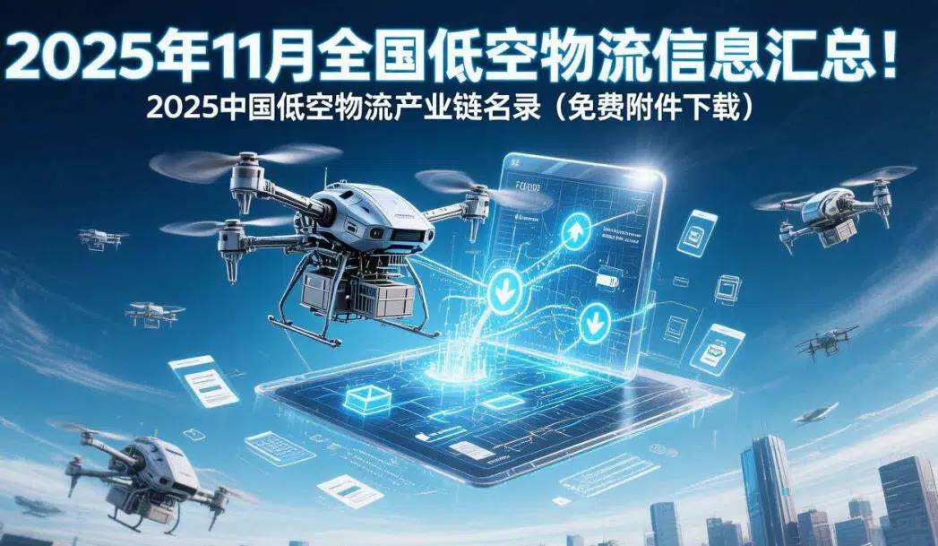 2025年11月全国低空物流信息汇总 | 2025中国低空物流产业链名录(免费附件下载)(图1) 2025年11月全国低空物流信息汇总 | 2025中国低空物流产业链名录(免费附件下载)(图1)