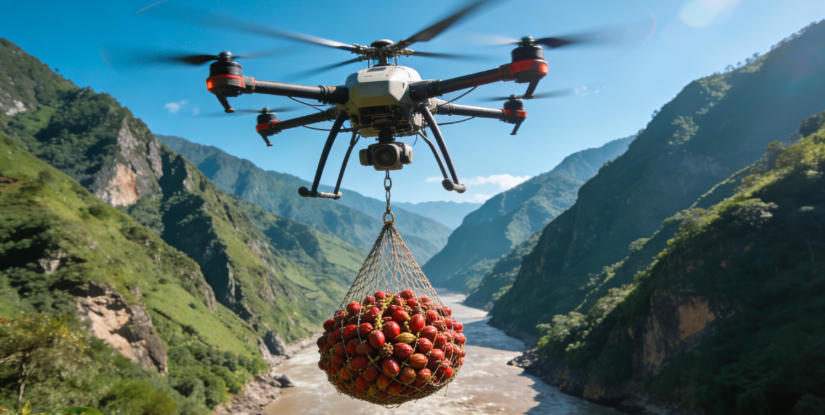 草果“飞”出峡谷：看怒江如何用无人机“驮”来好日子(图1)