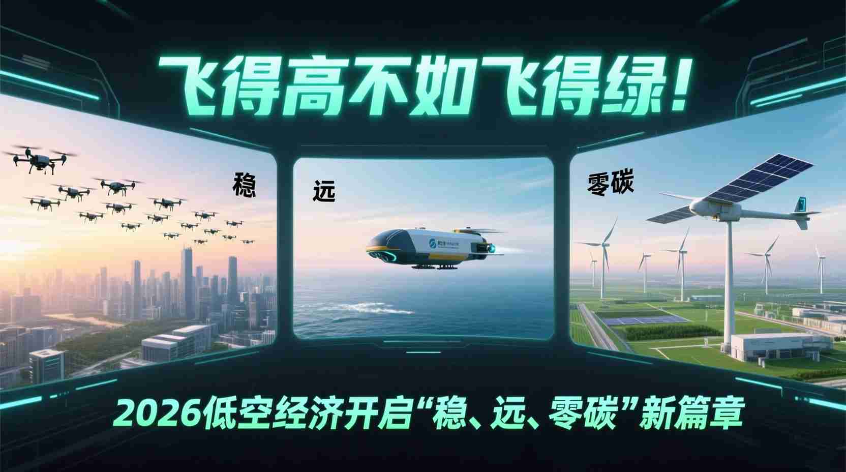 飞得高不如飞得绿!2026低空经济开启“稳、远、零碳”新篇章(图1) 飞得高不如飞得绿!2026低空经济开启“稳、远、零碳”新篇章(图1)