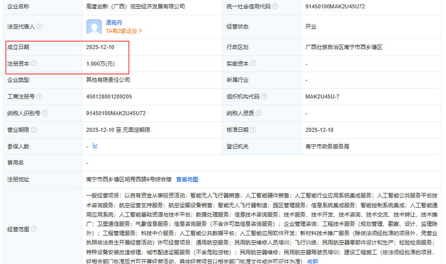 高度创新(广西)低空经济发展有限公司 百科(图1) 高度创新(广西)低空经济发展有限公司 百科(图1)