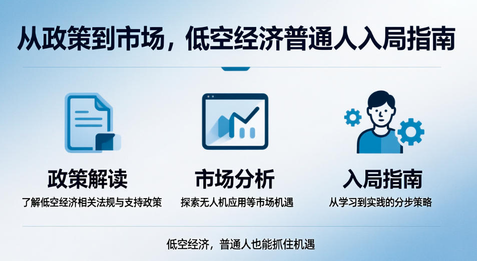从政策到市场，低空经济普通人入局指南