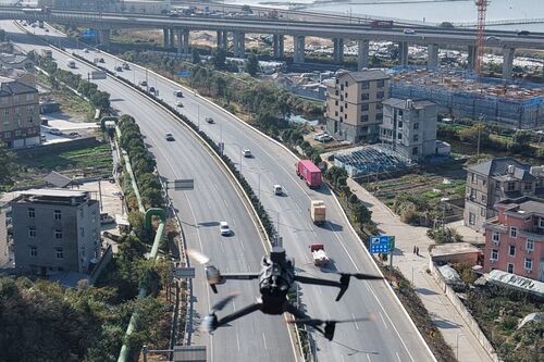 玉环首批“低空+交通”巡检航线正式启用