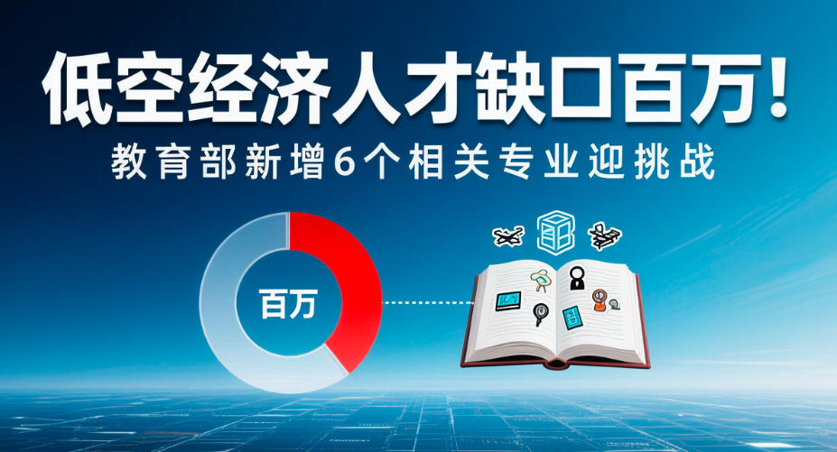 低空经济人才缺口百万！教育部新增6个相关专业迎挑战