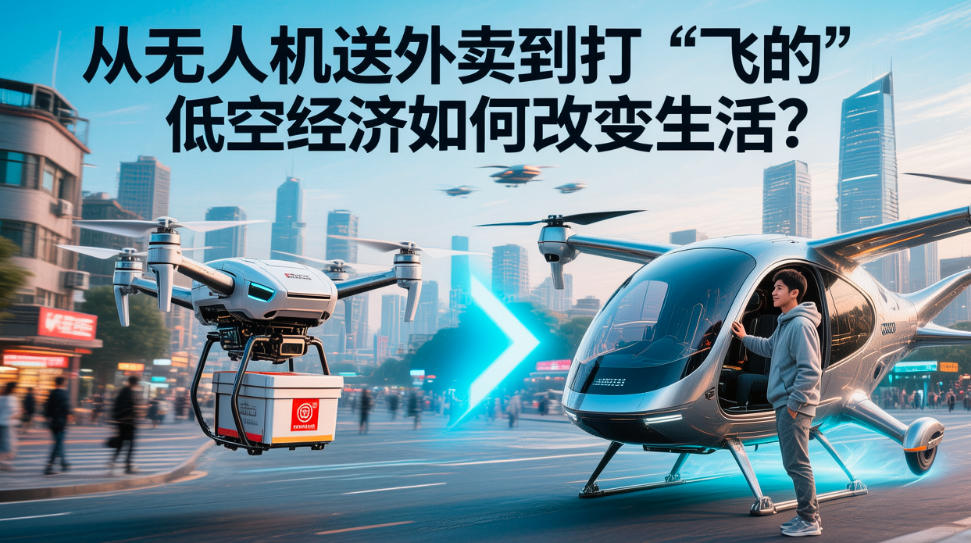 从无人机送外卖到打“飞的”，低空经济如何改变生活？