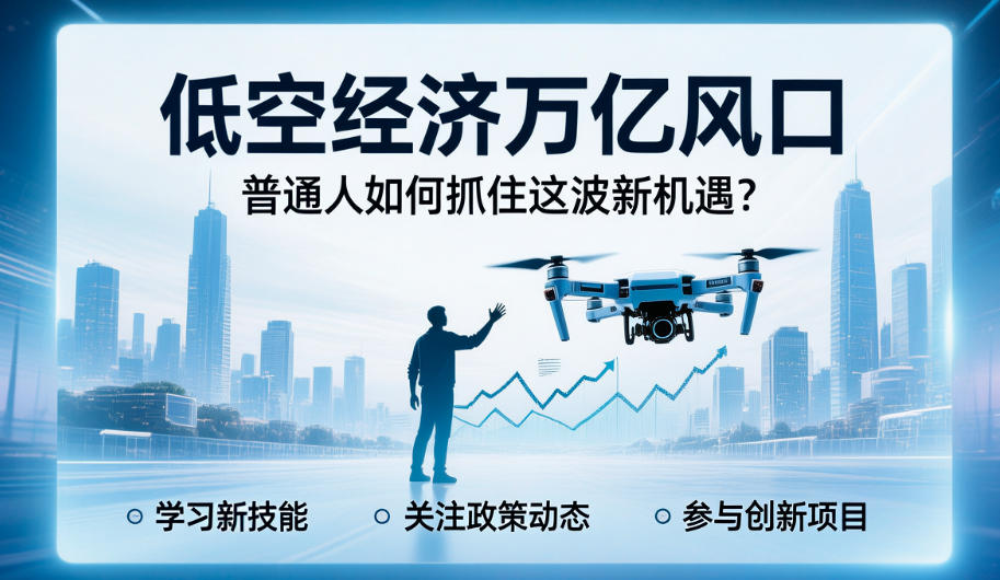 低空经济万亿风口，普通人如何抓住这波新机遇？