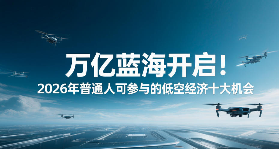 万亿蓝海开启！2026年普通人可参与的低空经济十大机会(图1)