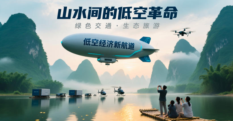 阳朔签约载人飞艇，低空旅游多维场景升级(图1)