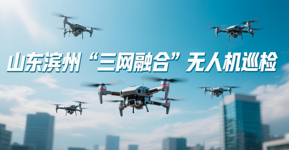 山东滨州“三网融合”无人机巡检(图1)