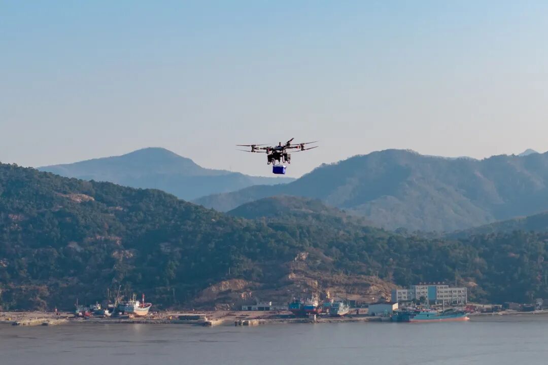 宁波市首条海洋场景无人机物流航线投入运营(图1)