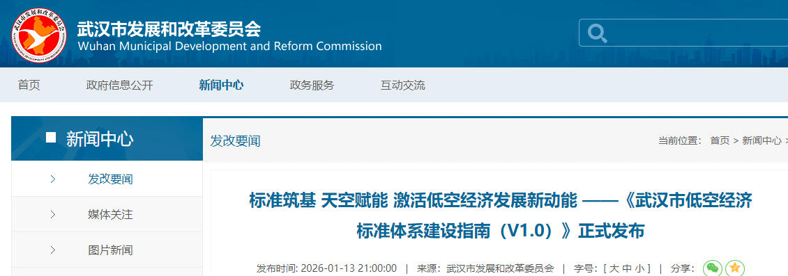 标准筑基 天空赋能 激活低空经济发展新动能 ——《武汉市低空经济标准体系建设指南（V1.0）》正式发布(图1)
