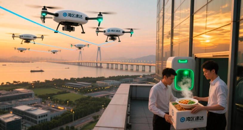 大湾区低空物流跨城航线加速织密(图1)