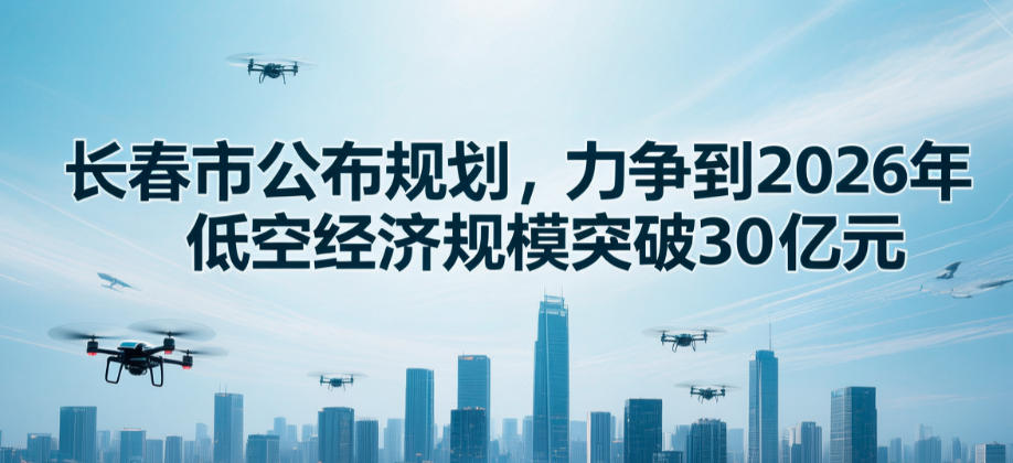 长春市公布规划，力争到2026年低空经济规模突破30亿元(图1)