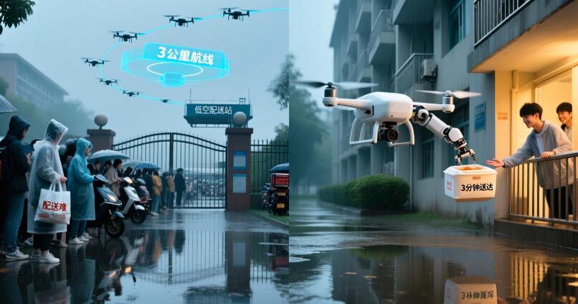 校园封闭区配送难？无人机给出低成本解法(图1)