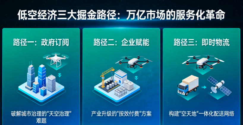 低空经济三大掘金路径：万亿市场的服务化革命(图1)