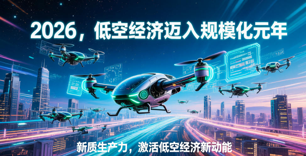 2026，低空经济迈入规模化元年；新质生产力，激活低空经济新动能