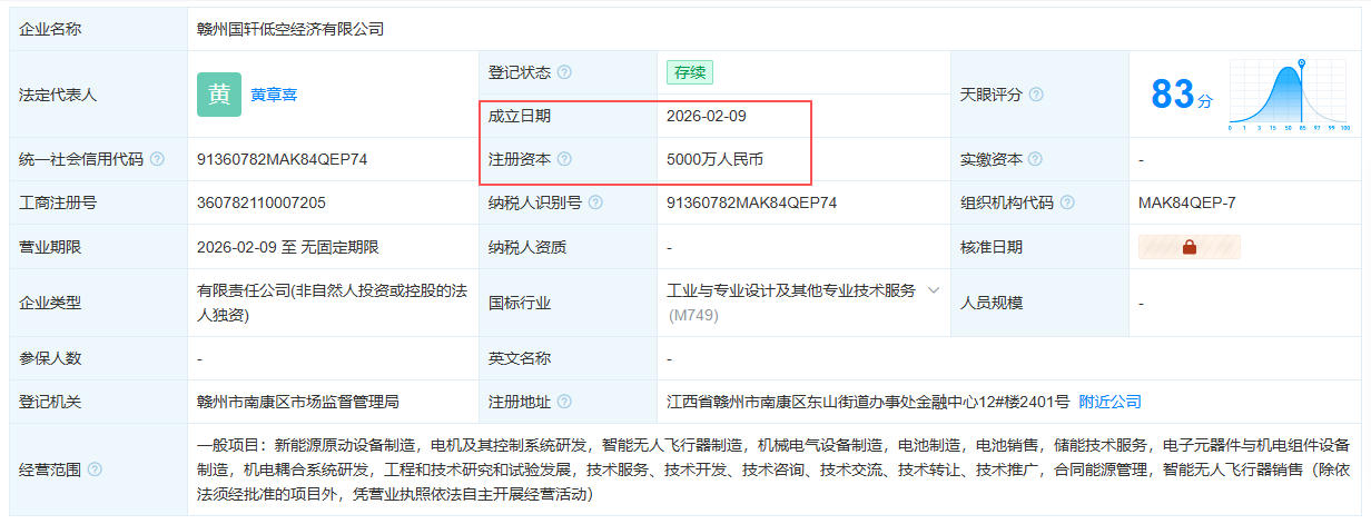 赣州国轩低空经济有限公司 百科