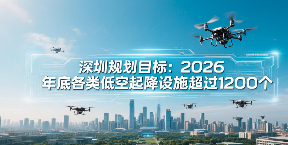 深圳规划目标：2026年底各类低空起降设施超过1200个