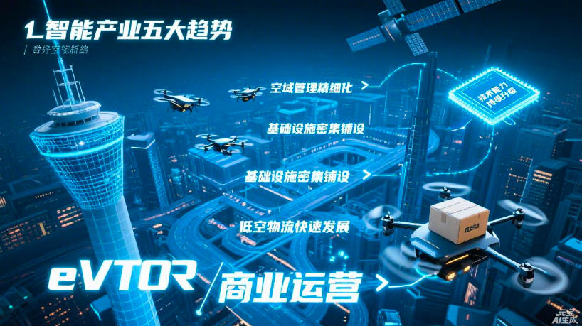 低空经济迎来五大趋势：空域精细、基建密集、物流提速、技术跃升、eVTOL商用