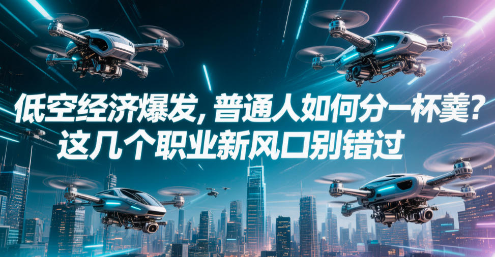 低空经济爆发，普通人如何分一杯羹？这几个职业新风口别错过(图1)