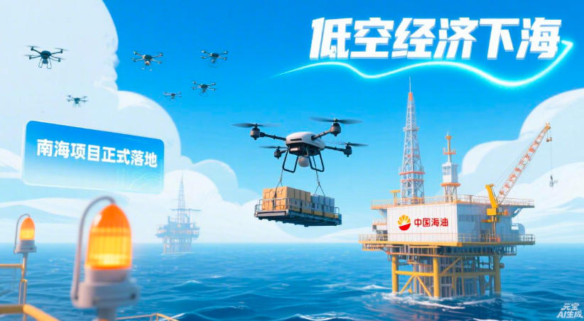 中国海油南海项目落地，低空经济首次“出海”规模化(图1)