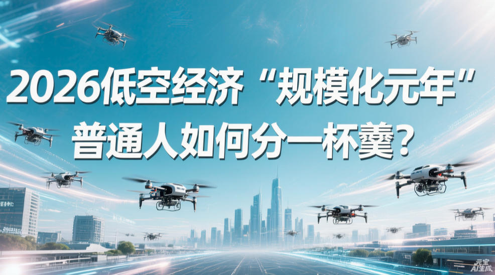 2026低空经济“规模化元年”，普通人如何分一杯羹？