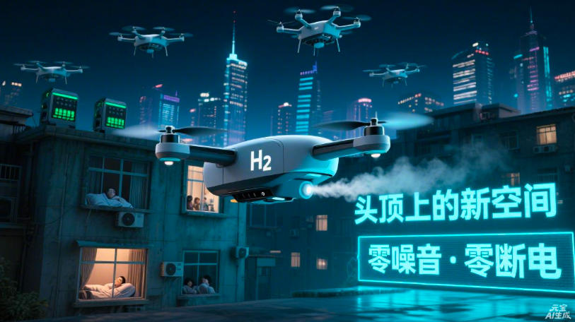 氢能源静音无人机完成首飞测试(图1)