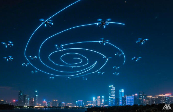 4500架无人机点亮夜空！深圳龙岗这场“空中F1”太燃了(图1)