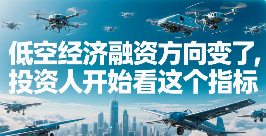 低空经济融资方向变了，投资人开始看这个指标