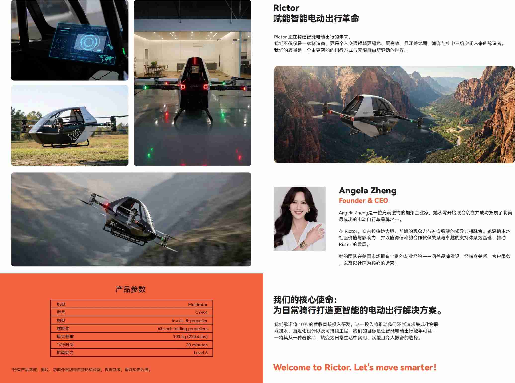 快轮载人低空飞行器 X4超轻型单座eVTOL飞行器配置参数价格量产时间(图6)