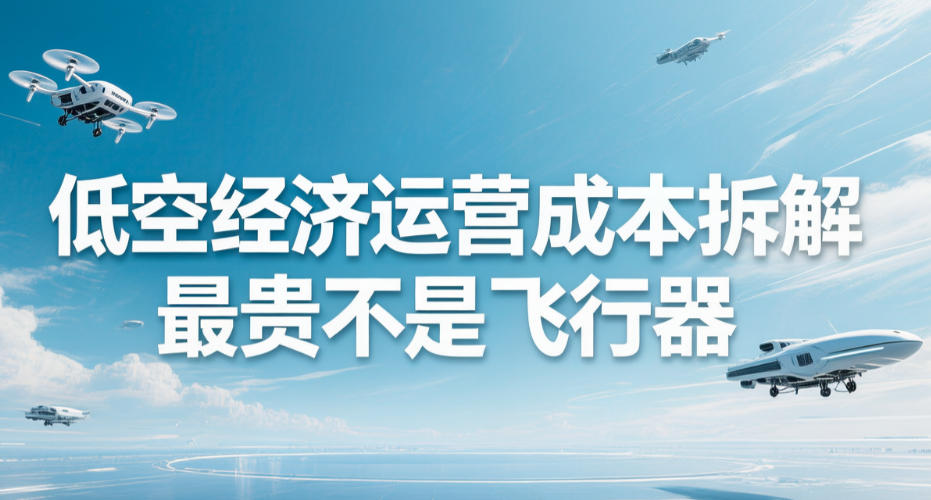 低空经济运营成本拆解,最贵不是飞行器(图1) 低空经济运营成本拆解,最贵不是飞行器(图1)