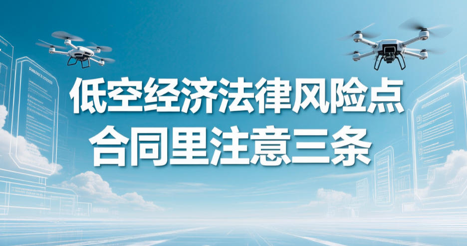 低空经济法律风险点,合同里注意三条(图1) 低空经济法律风险点,合同里注意三条(图1)
