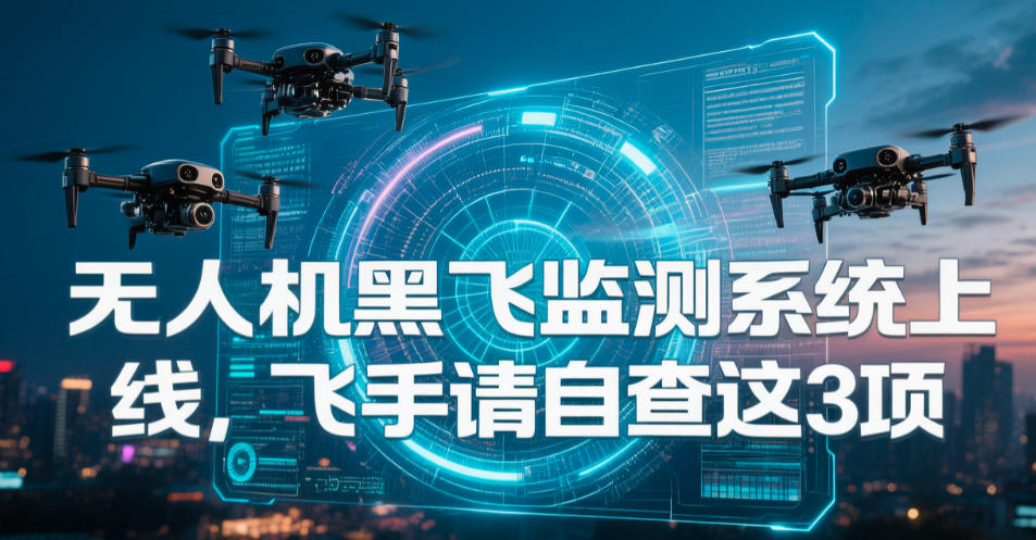 无人机黑飞监测系统上线,飞手请自查这3项(图1) 无人机黑飞监测系统上线,飞手请自查这3项(图1)