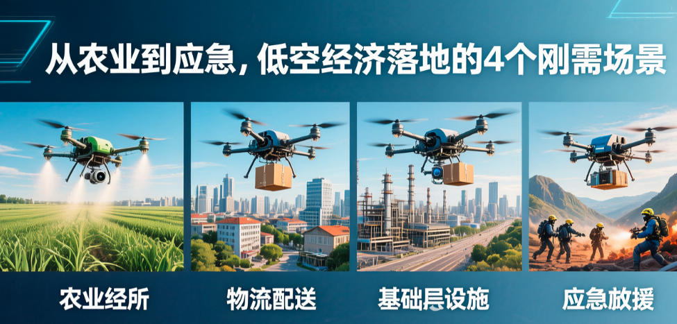 从农业到应急，低空经济落地的4个刚需场景(图1)