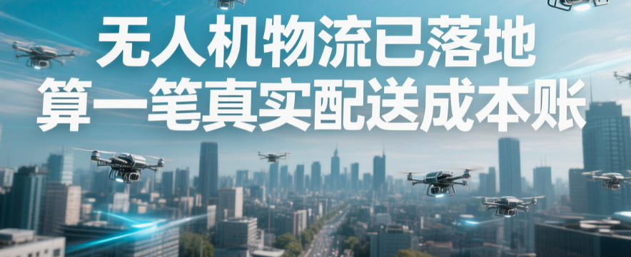 无人机物流已落地，算一笔真实配送成本账(图1)