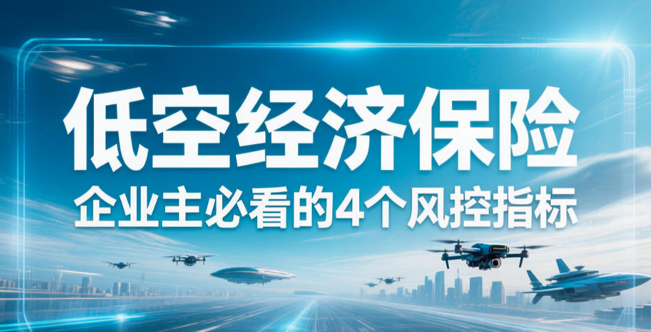 低空经济保险，企业主必看的4个风控指标 (图1)