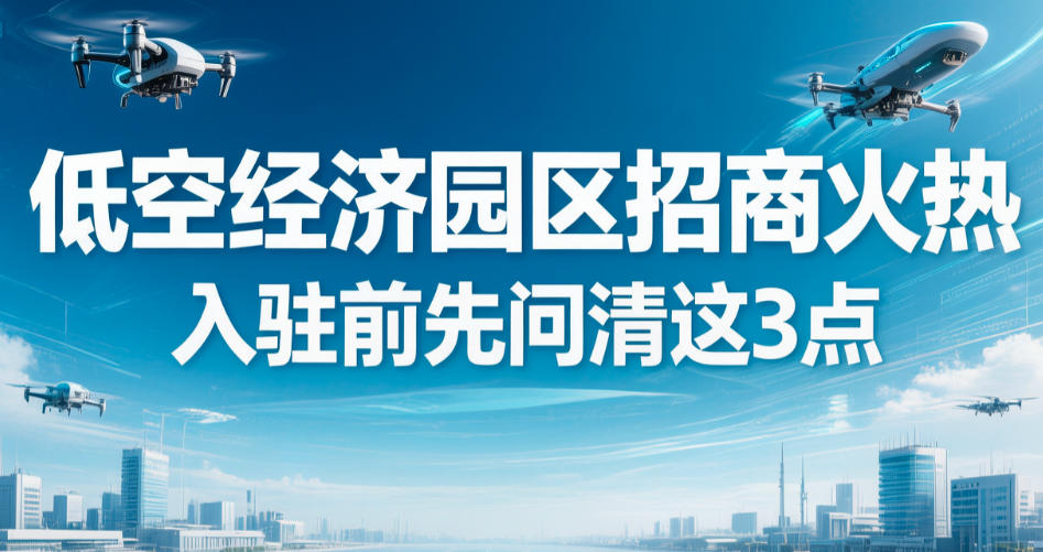 低空经济园区招商火热，入驻前先问清这3点(图1)