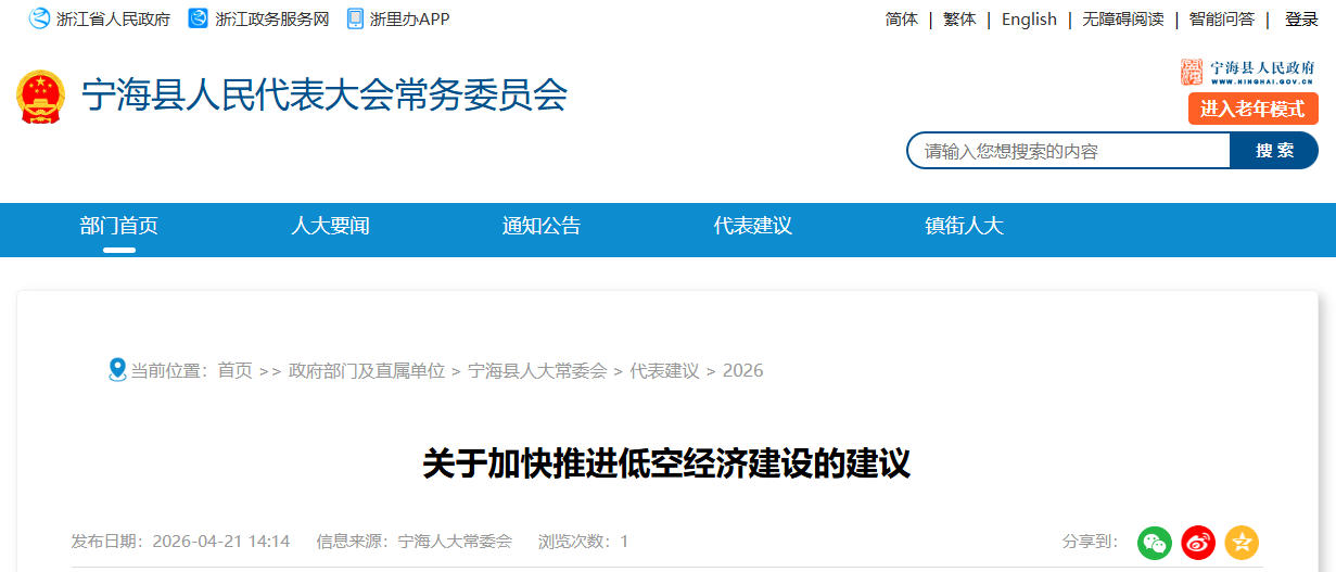 关于加快推进低空经济建设的建议