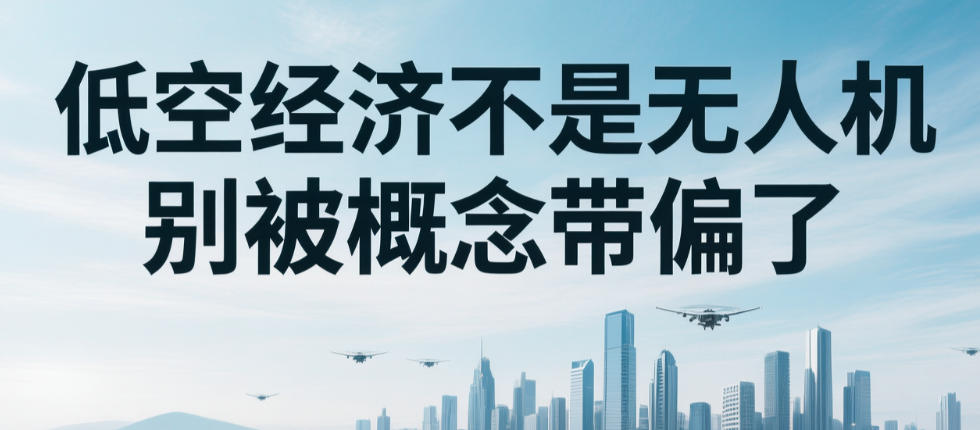 低空经济不是无人机，别被概念带偏了