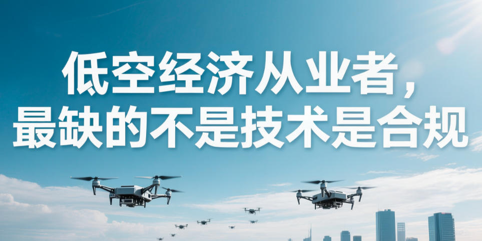 低空经济从业者，最缺的不是技术是合规(图1)